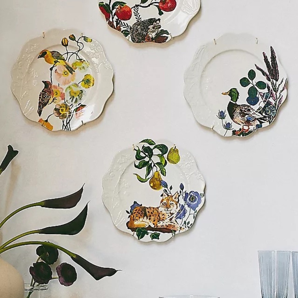 Anthropologie Natalie Lete Marias Stoneware Dessert Plate - Bird - Picture 2 of 3